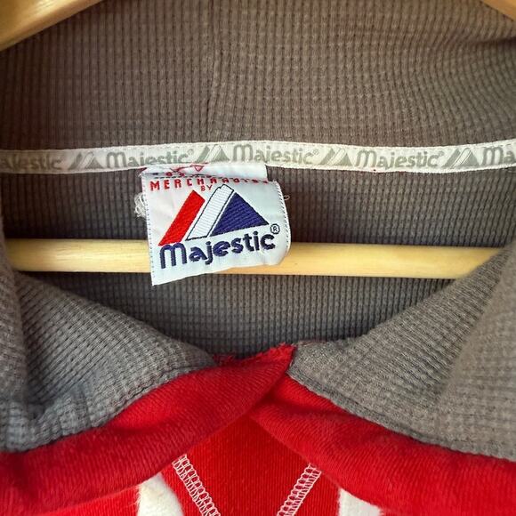 Boston Red Sox Majestic Vintage Fuzzy Patch logo red hoodie Sweatshirt Large - Picture 3 of 10